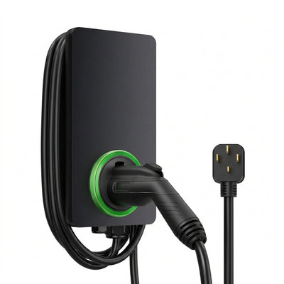 40A Level 2 EV Charger, 240V NEMA 14-50 J1772, Wifi, 25Ft Cable