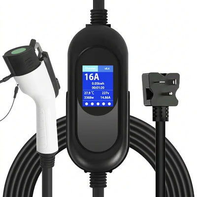 16.4Ft 110-240-Volt EV Charging Station Portable Level 1 Level 2 Charger NEMA 5-15 6-20 Plug J1772 Compatible